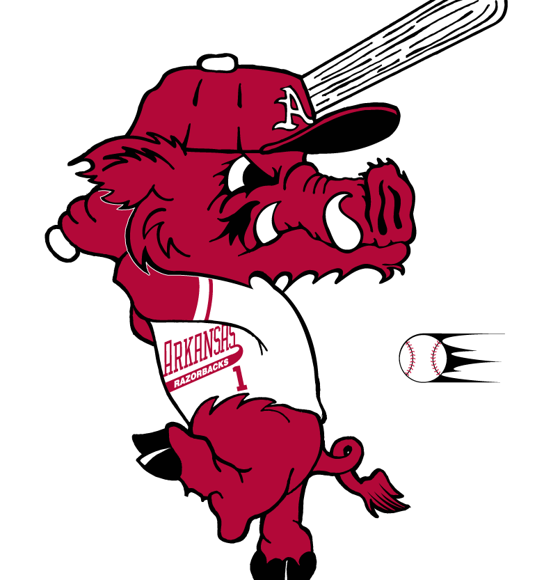 Arkansas Razorbacks 2001-2013 Mascot Logo iron on paper